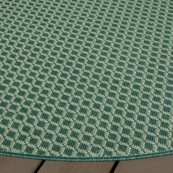 Safavieh Terrace Bold Geometric Round Rug Power Loomed Polypropylene for Patio or Dining TER804Y-7R