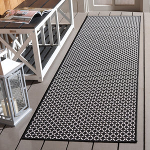 Safavieh Terrace Geometric Ring Motif Indoor Outdoor Runner Rug in Polypropylene Low Pile TER804Z-28
