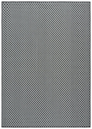 Safavieh Terrace Modern Turkish Black And White Geometric Rug — Low-Pile Durable Polypropylene Accent Mat For Entryways 4'-0" x 6'-0" TER804Z-4