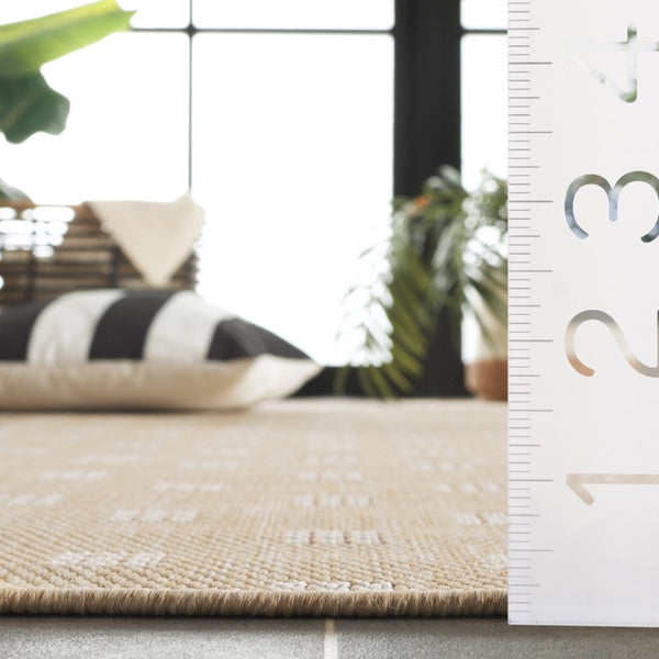 Safavieh Terrace Power Loomed Polypropylene Runner Rug Geometric Grid Indoor Outdoor Beige 2'-3" x 8'-0" TER806B-28