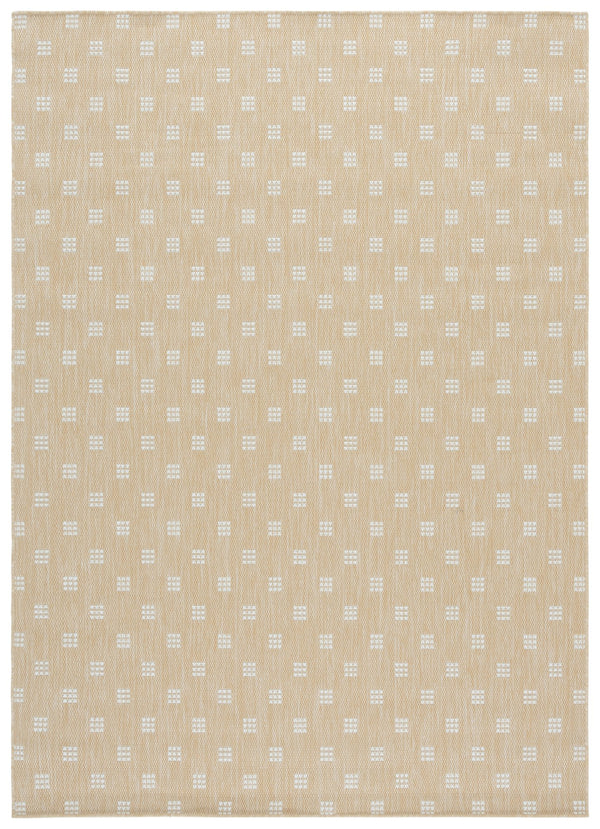 Safavieh Terrace Low-Profile Beige & Ivory Geometric Rug — Durable Polypropylene, Fade-Resistant, Outdoor Ready 4'-0" x 6'-0" TER806B-4