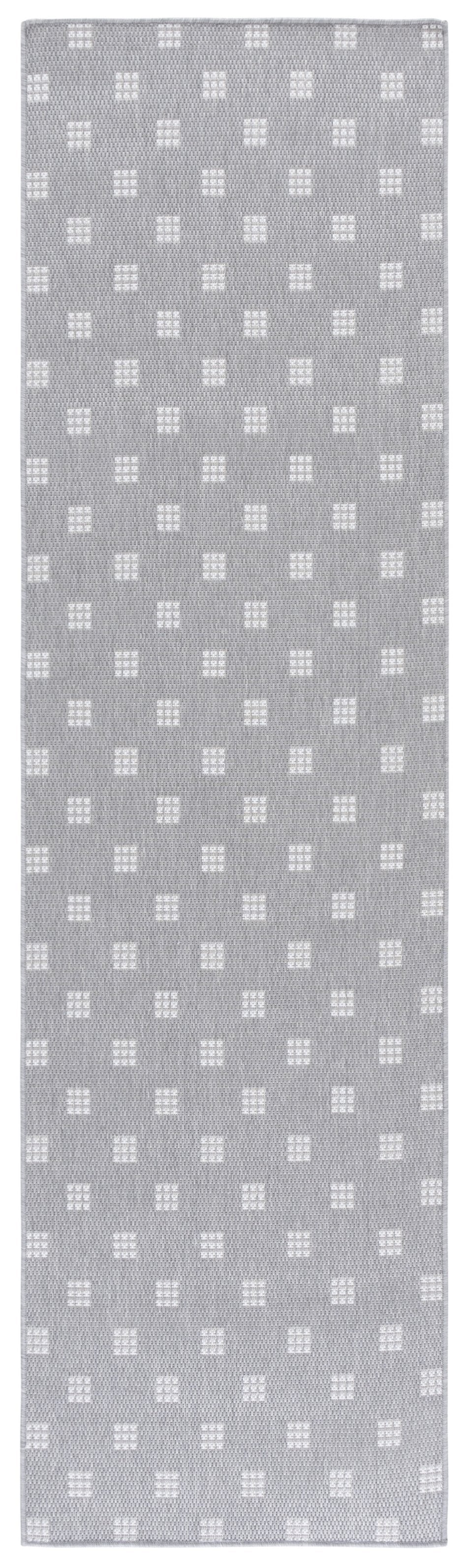Safavieh Terrace Sleek Grey Ivory Area Rug – Low Pile Durable Polypropylene With Latex Backing, Modern Flair 9'-0" x 12'-0" TER806F-9