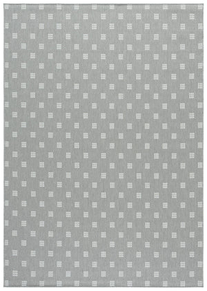 Safavieh Terrace Sleek Grey Ivory Area Rug – Low Pile Durable Polypropylene With Latex Backing, Modern Flair 9'-0" x 12'-0" TER806F-9