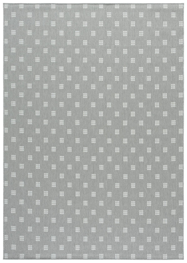 Safavieh Terrace Sleek Grey Ivory Area Rug – Low Pile Durable Polypropylene With Latex Backing, Modern Flair 9'-0" x 12'-0" TER806F-9