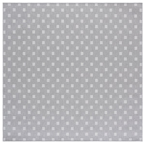 Safavieh Terrace Grey Ivory Geometric Area Rug — Low‑Profile Power‑Loomed Outdoor/Indoor Durable Polypropylene 4'-0" x 6'-0" TER806F-4