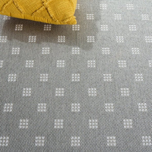 Safavieh Terrace Power Loomed Polypropylene Runner Rug Geometric Grid Indoor Outdoor Gray 6'-7" x 6'-7" Square TER806F-7SQ
