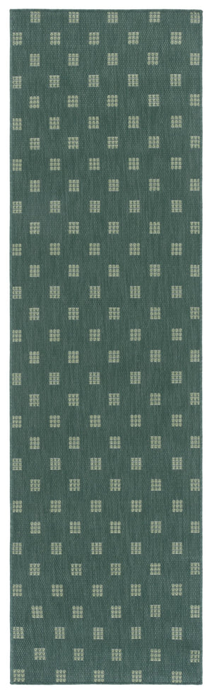 Safavieh Terrace Power-Loomed Outdoor/Indoor Rug In Dual Green Grid — Fade & Stain Resistant Modern Style 5'-3" x 7'-6" TER806Y-5
