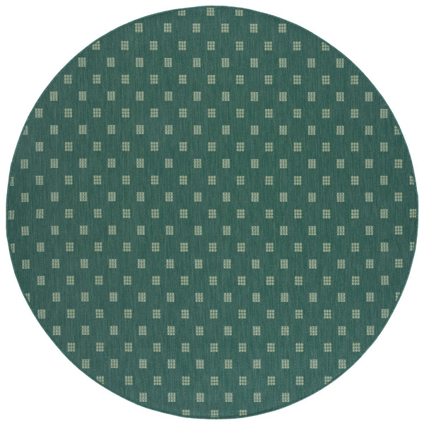 Safavieh Terrace Power-Loomed Outdoor/Indoor Rug In Dual Green Grid — Fade & Stain Resistant Modern Style 5'-3" x 7'-6" TER806Y-5