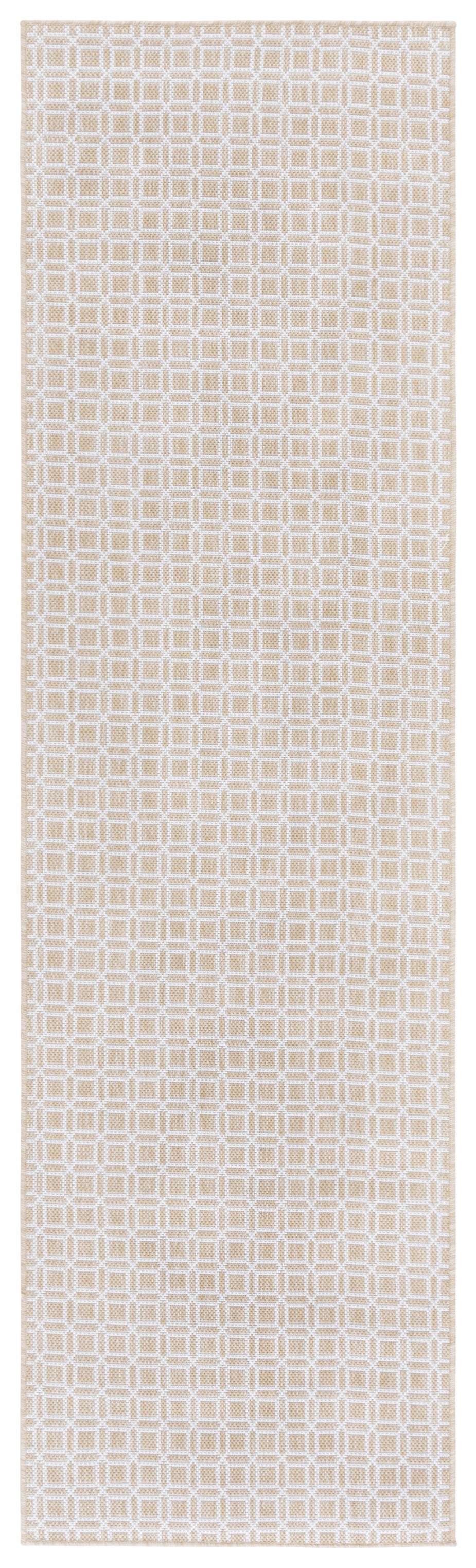 Safavieh Terrace Beige/Ivory Geometric Area Rug — Low Pile Polypropylene Indoor-Outdoor Rug, Durable Style 4'-0" x 6'-0" TER808B-4