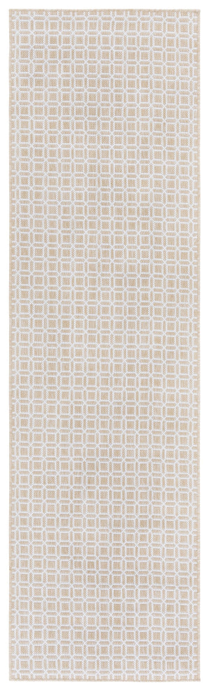 Safavieh Terrace Durable Beige & Ivory Geometric Rug — Indoor/Outdoor Low-Profile Polypropylene Accent Runner 5'-3" x 7'-6" TER808B-5