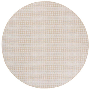 Safavieh Terrace Round Geometric Area Rug Power Loomed Polypropylene Indoor Outdoor Neutral TER808B-7R