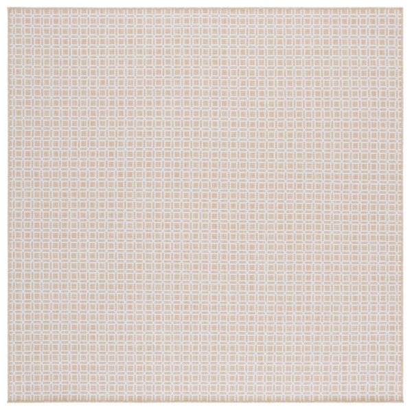 Safavieh Terrace Lattice Polypropylene Area Rug Power Loomed Neutral Geometric for Indoor Outdoor Use TER808B-7SQ