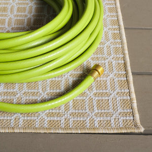 Safavieh Terrace Lattice Polypropylene Area Rug Power Loomed Neutral Geometric for Indoor Outdoor Use TER808B-7SQ