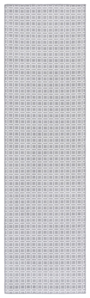 Safavieh Terrace Modern Ivory Grey Geometric Rug — Low-Profile Durable Polypropylene, Indoor/Outdoor Style 4'-0" x 6'-0" TER808F-4