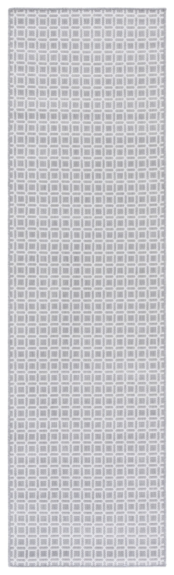 Safavieh Terrace Modern Ivory Grey Geometric Rug — Low-Profile Durable Polypropylene, Indoor/Outdoor Style 4'-0" x 6'-0" TER808F-4
