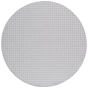 Safavieh Terrace Round Polypropylene Area Rug Geometric Ivory Grey Indoor Outdoor Neutral TER808F-7R