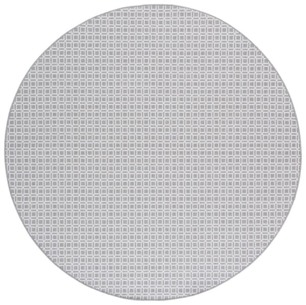 Safavieh Terrace Round Polypropylene Area Rug Geometric Ivory Grey Indoor Outdoor Neutral TER808F-7R