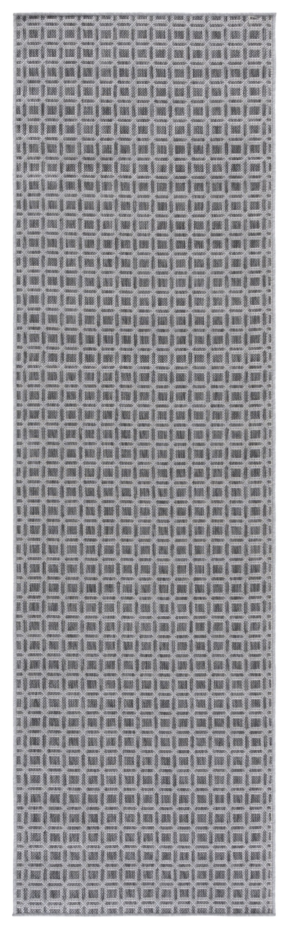 Safavieh Terrace Polypropylene Area Rug — Power-Loomed In Turkey, Grey Geometric Pattern, Indoor/Outdoor Durable 4'-0" x 6'-0" TER808H-4