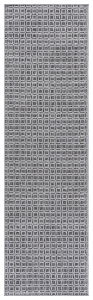 Safavieh Terrace Polypropylene Area Rug — Power-Loomed In Turkey, Grey Geometric Pattern, Indoor/Outdoor Durable 4'-0" x 6'-0" TER808H-4