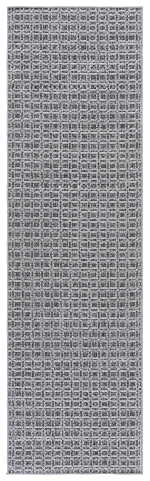 Safavieh Terrace Polypropylene Area Rug — Power-Loomed In Turkey, Grey Geometric Pattern, Indoor/Outdoor Durable 4'-0" x 6'-0" TER808H-4
