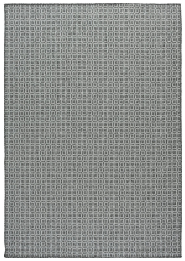 Safavieh Terrace Low-Profile Grey Geometric Area Rug — Durable Polypropylene, All-Weather Fade & Stain Resistant 5'-3" x 7'-6" TER808H-5