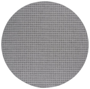 Safavieh Terrace Round Outdoor Indoor Polypropylene Rug Geometric Grey Low Pile Patio TER808H-7R