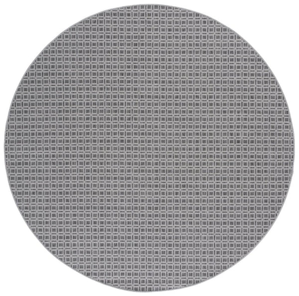 Safavieh Terrace Round Outdoor Indoor Polypropylene Rug Geometric Grey Low Pile Patio TER808H-7R