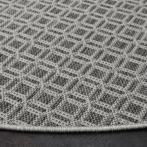Safavieh Terrace Round Outdoor Indoor Polypropylene Rug Geometric Grey Low Pile Patio TER808H-7R