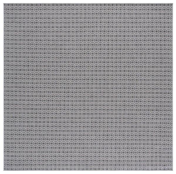 Safavieh Terrace Polypropylene Area Rug — Power-Loomed In Turkey, Grey Geometric Pattern, Indoor/Outdoor Durable 4'-0" x 6'-0" TER808H-4