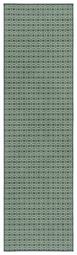 Safavieh Terrace Power-Loomed Polypropylene Runner Geometric Forest Tones for Patio or Entryway TER808Y-28
