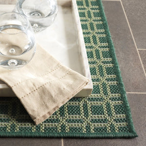 Safavieh Terrace Power-Loomed Polypropylene Runner Geometric Forest Tones for Patio or Entryway TER808Y-28