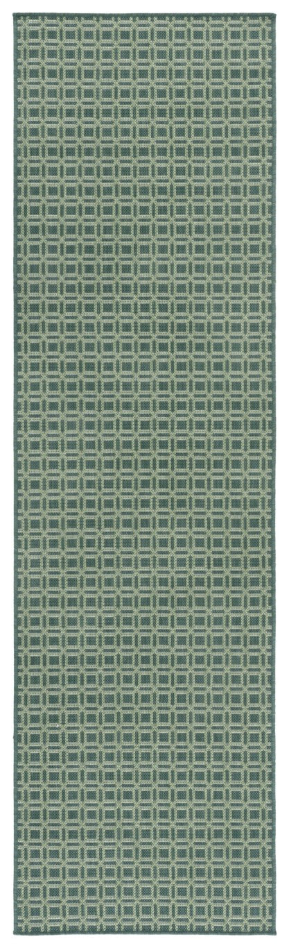 Safavieh Terrace Power-Loomed Polypropylene Runner Geometric Forest Tones for Patio or Entryway TER808Y-28