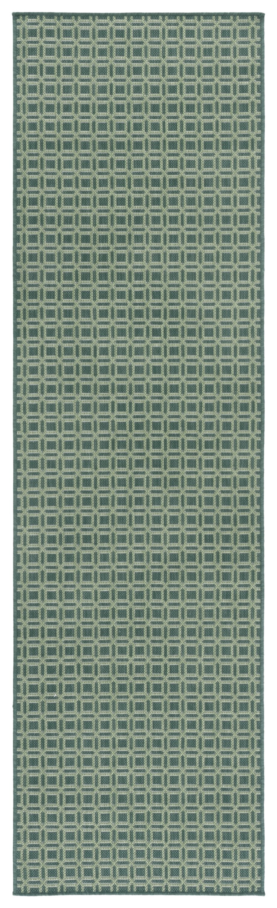 Safavieh Terrace Rug With Modern Geometric Pattern In Dark & Light Green — Durable, Low-Profile, Fade-Resistant 8'-0" x 10'-0" TER808Y-8