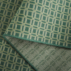 Safavieh Terrace Stylish Dark & Light Green Geometric Area Rug — Low Pile, Durable Polypropylene, Indoor/Outdoor 5'-3" x 7'-6" TER808Y-5