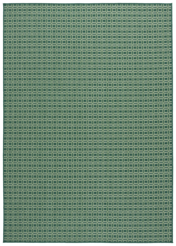 Safavieh Terrace Rug With Modern Geometric Pattern In Dark & Light Green — Durable, Low-Profile, Fade-Resistant 8'-0" x 10'-0" TER808Y-8