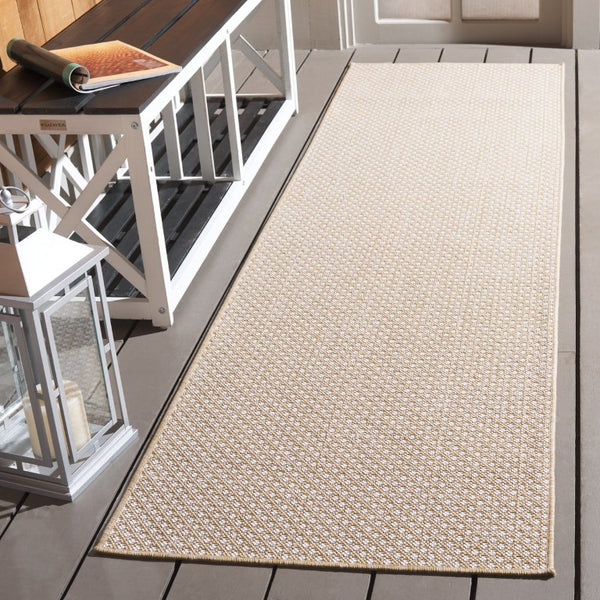 Safavieh Terrace Power-Loomed Polypropylene Runner Rug with Geometric Pattern for Hallways Beige 2'-3" x 8'-0" TER810B-28