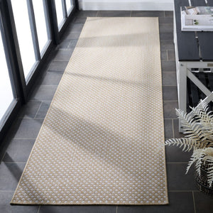 Safavieh Terrace Power-Loomed Polypropylene Runner Rug with Geometric Pattern for Hallways Beige 2'-3" x 8'-0" TER810B-28