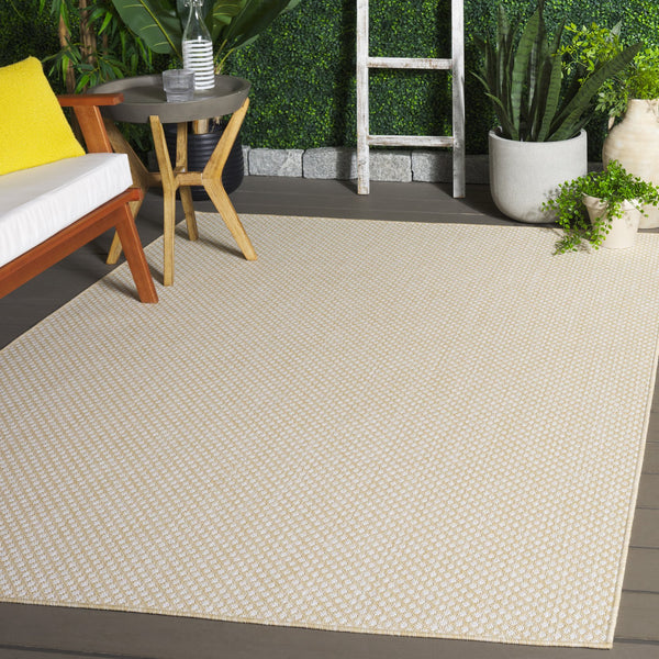 Safavieh Terrace Turkish Power-Loomed Area Rug In Beige Ivory — Low-Profile, Durable Indoor/Outdoor Style 5'-3" x 7'-6" TER810B-5