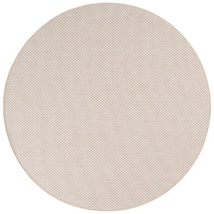 Safavieh Terrace Power-Loomed Polypropylene Runner Rug with Geometric Pattern for Hallways Beige 6'-7" x 6'-7" Round TER810B-7R