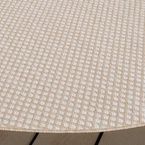 Safavieh Terrace Power-Loomed Polypropylene Runner Rug with Geometric Pattern for Hallways Beige 6'-7" x 6'-7" Round TER810B-7R