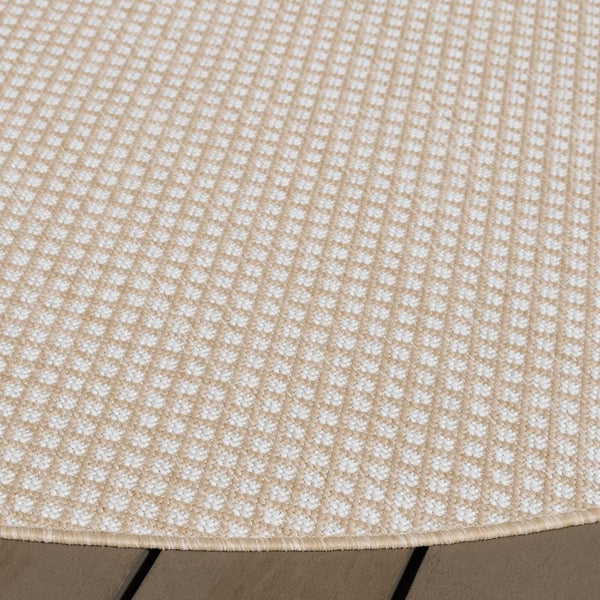 Safavieh Terrace Power-Loomed Polypropylene Runner Rug with Geometric Pattern for Hallways Beige 6'-7" x 6'-7" Round TER810B-7R