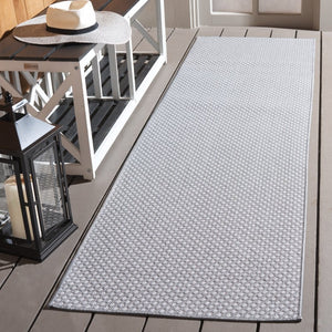 Safavieh Terrace Power-Loomed Polypropylene Runner Rug with Geometric Pattern for Hallways Gray 2'-3" x 8'-0" TER810F-28