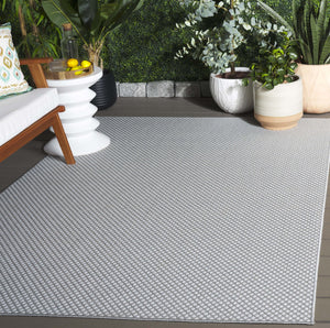 Safavieh Terrace Modern Grey Ivory Area Rug — Low-Profile Power-Loomed Polypropylene With Durable Backing 4'-0" x 6'-0" TER810F-4