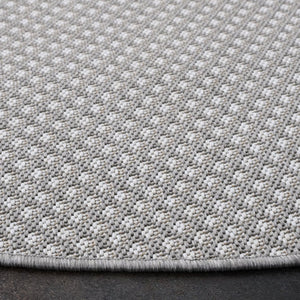 Safavieh Terrace Power-Loomed Polypropylene Runner Rug with Geometric Pattern for Hallways Gray 6'-7" x 6'-7" Round TER810F-7R