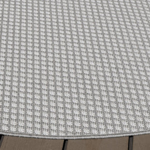 Safavieh Terrace Power-Loomed Polypropylene Runner Rug with Geometric Pattern for Hallways Gray 6'-7" x 6'-7" Round TER810F-7R