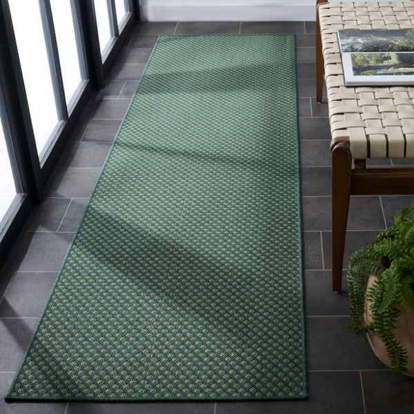 Safavieh Terrace Power-Loomed Polypropylene Runner Rug with Geometric Pattern for Hallways Green 2'-3" x 8'-0" TER810Y-28