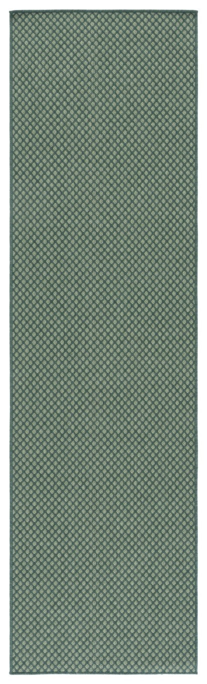 Safavieh Terrace Power-Loomed Polypropylene Runner Rug with Geometric Pattern for Hallways Green 2'-3" x 8'-0" TER810Y-28