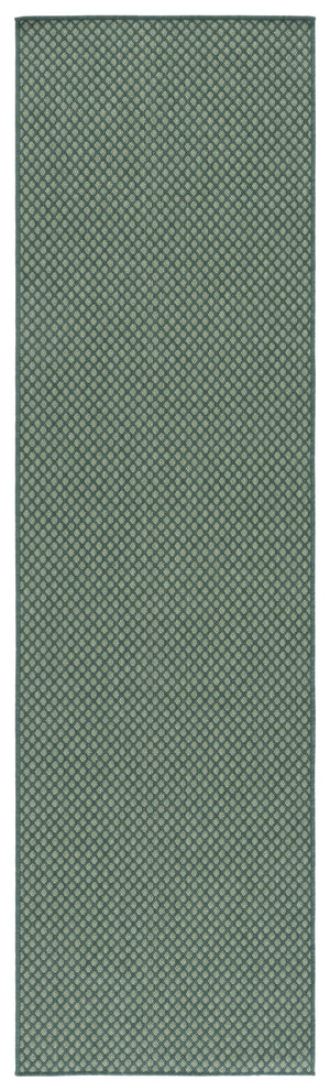 Safavieh Terrace Green Ivory Area Rug – Outdoor/Indoor Low-Profile Polypropylene With Geometric Elegance 8'-0" x 10'-0" TER810Y-8