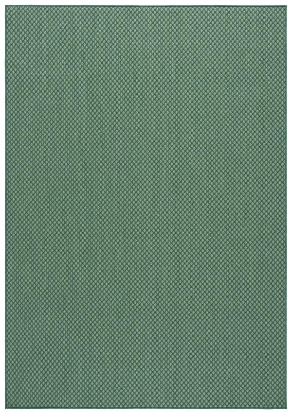 Safavieh Terrace Durable Green & Ivory Geometric Indoor/Outdoor Rug — Low-Profile, Fade-Resistant Polypropylene Design 4'-0" x 6'-0" TER810Y-4