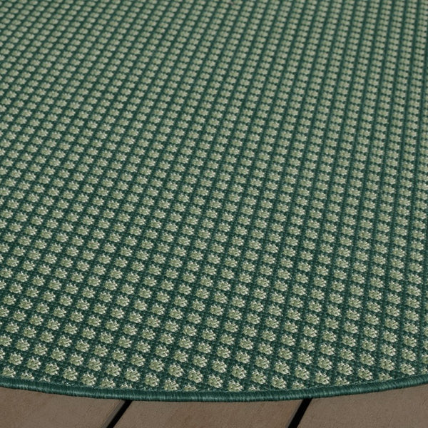 Safavieh Terrace Power-Loomed Polypropylene Runner Rug with Geometric Pattern for Hallways Green 6'-7" x 6'-7" Round TER810Y-7R